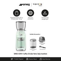 Gambar SMEG CGF01 Coffee Grinder - 50's Retro Style Aesthetic - Pastel Blue dari SMEG Indonesia Kota Administrasi Jakarta Barat 1 Tokopedia