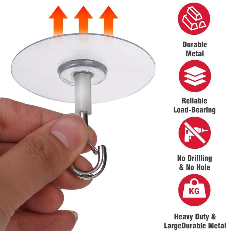 Product Introduction of Self-Adhesive Ceiling Hooks Strong Bearing Sticky Holder Kitchen Wall Key Hangers for Hanging Plants 24