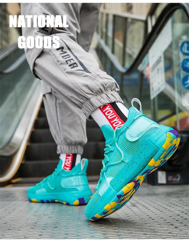 Product Introduction of Basketball shoes for men breathable sports shoes High Tops Women basketball sneakers athletics basket shoes outdoor male sneakers non-slip running shoes size 36-45 39