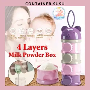 Kotak Penyimpanan Bubuk susu bayi Container susun model baru Wadah Tumpah Powder