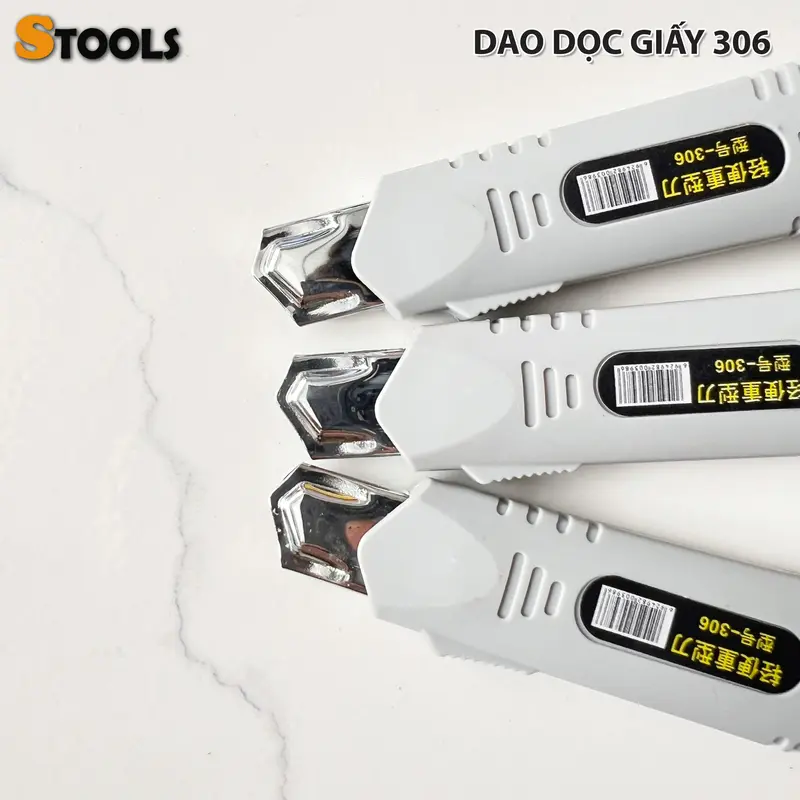Dao dọc giấy 306 lưỡi thép SK-5 đen siêu sắc bén, khung inox dày dặn cứng cáp chống gỉ, chịu lực tốt, cắt giấy, băngdính 4