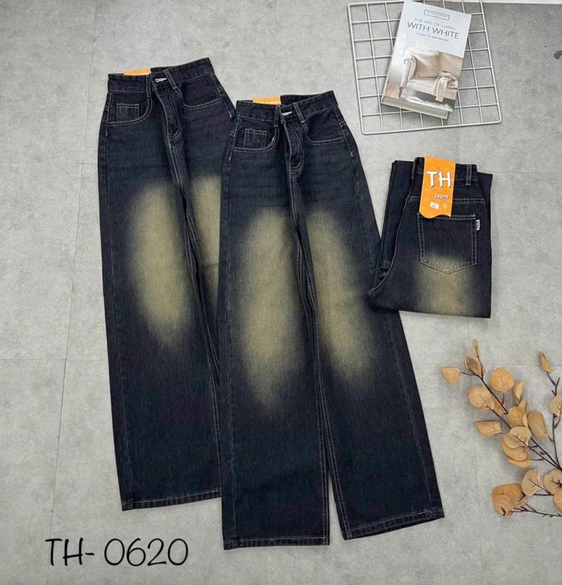 Product Introduction of Quần jeans suông trơn Cạp Siêu Cao cá tính phong cách thời trang cho phái đẹp_vải mềm mại dễ phối dồ đi chơi đi học (0620 khói_0693 nhạt) 11