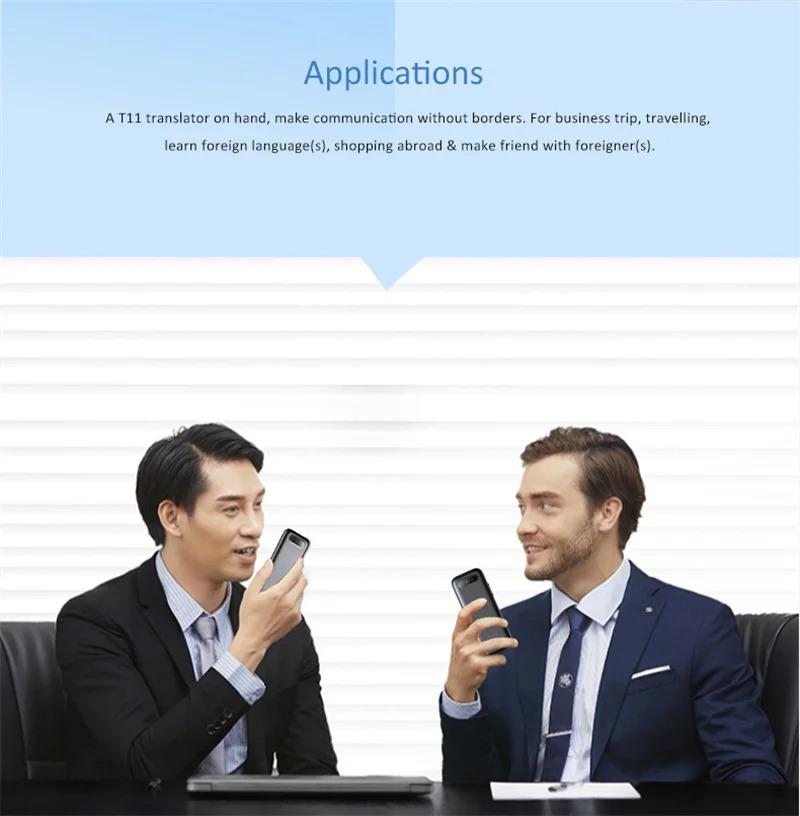 Product Introduction of Portable Intelligent Voice Translator, Interactive Real-Speech, Offline Translation Machine, Business Travel, T11, 134 Languages 35