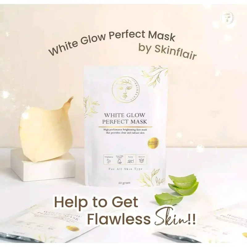READY WHITE GLOW PERFECT MASK by SKINFLAIR Masker Mencerahkan 7