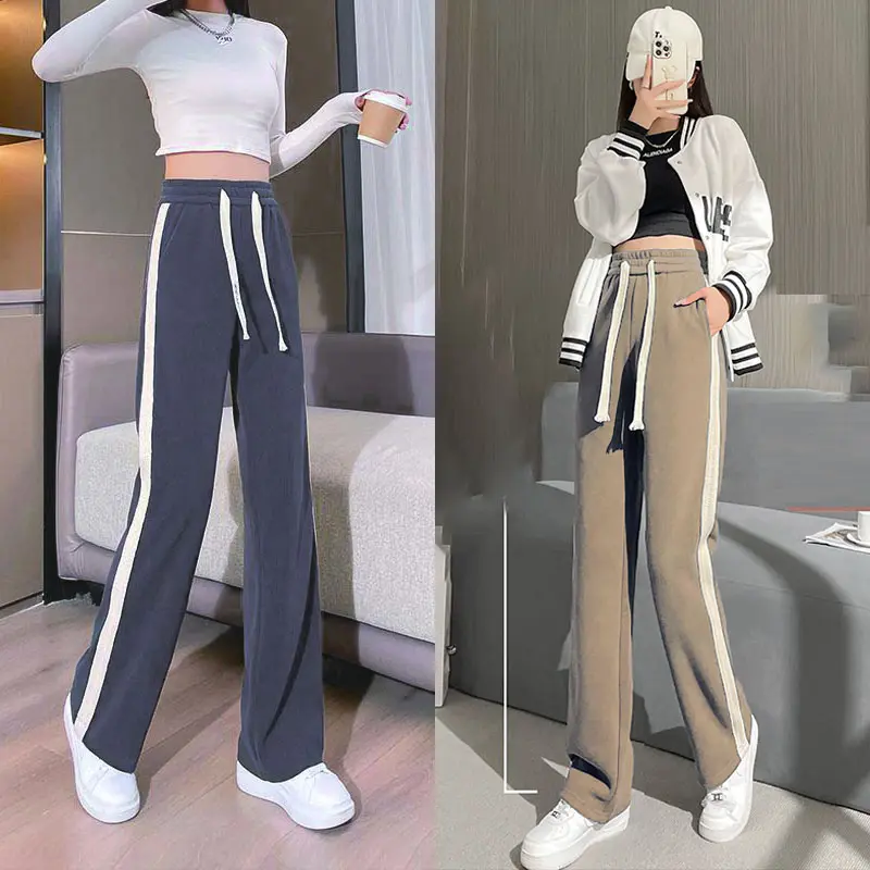 coklat Corduroy pants celana corduroy wanita straight pants hitam loose pants korean style wanita wide leg pants celana joger wanita celana kain loose pants highwaist oversize celana highwaist wanita COD 4