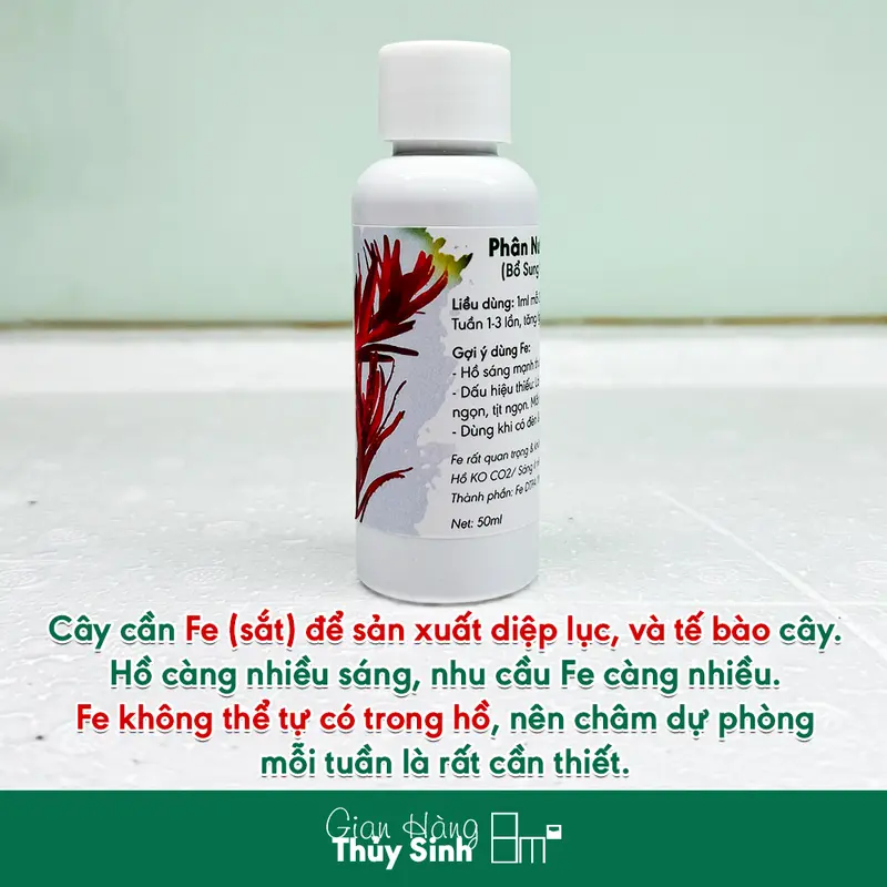 Phân Nước Bổ Sung Kali Plus, Fe Plus (Sắt) Cho Hồ Thủy Sinh | 8m2 1