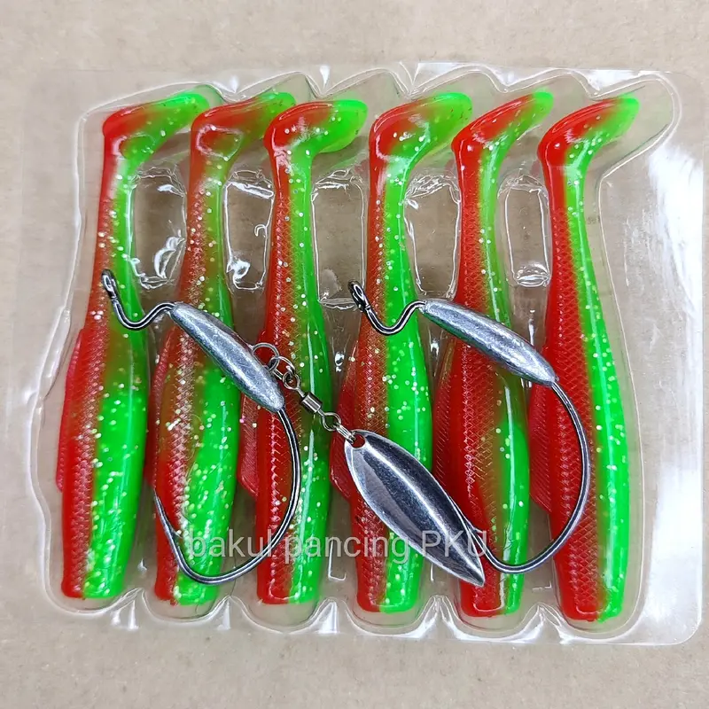 SOFT LURE 8CM + HOOK AXZ 3X STRONG 4