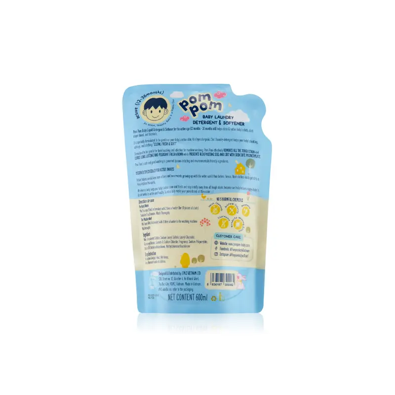 Nước giặt xả Pom Pom Newborn (0-12 tháng) 1