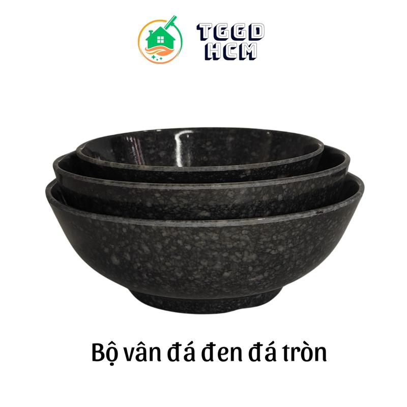 tô nhựa melamine nhuthaco đáy tròn vân đá đen