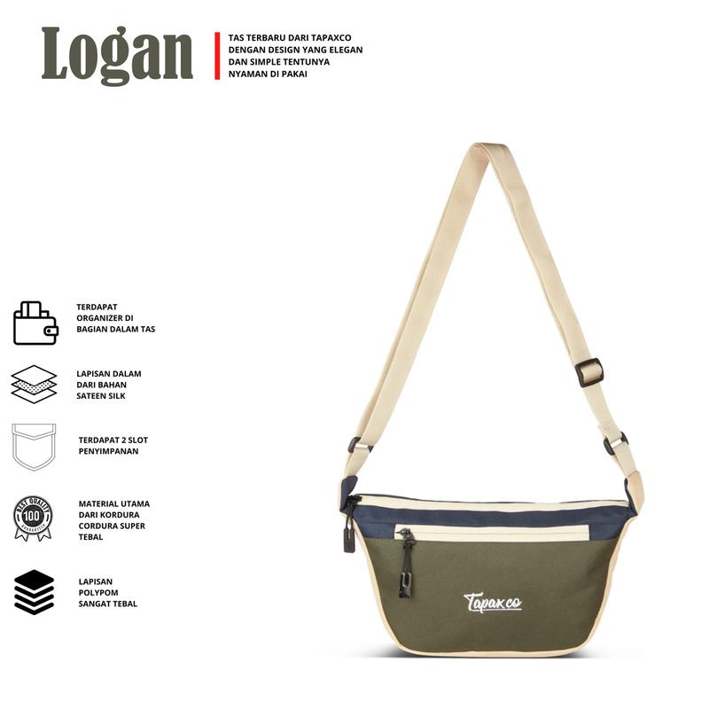 [Beli Lokal] TAPAXCO Tas selempang Pria Logan Slingbag Casual Local Original 1
