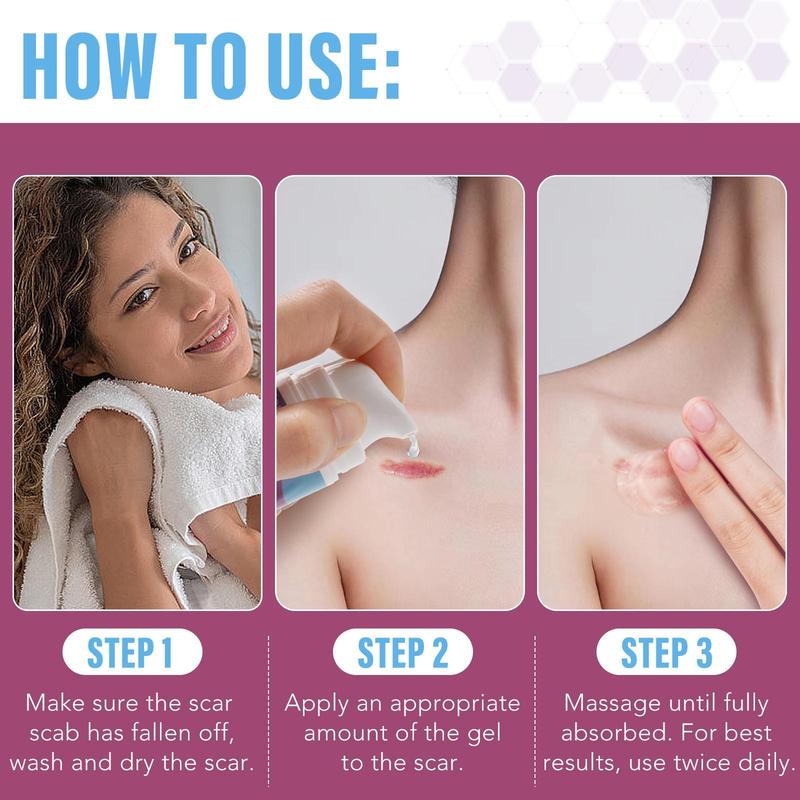 Silicone Scar Gel, Scar Gel for All Skin Types, Gentle and Non-irritating Scar Cream, Body Care Product for Women & Men 8