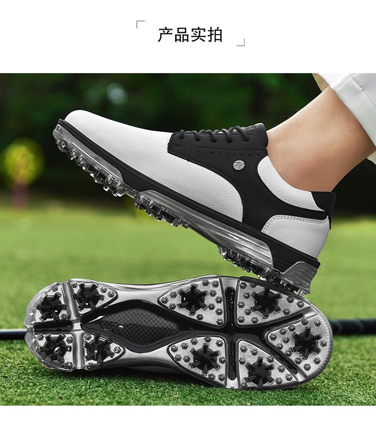 Product Introduction of Plus Size Golf Shoes for Men Breathable Nail Resistant Non slip Lace up Sports Shoes 2