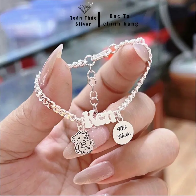 Lắc dây đơn khắc tên theo yêu cầu cho bé L181