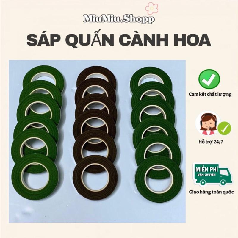 Băng keo sap quấn cành cây trang trí, làm hoa handmade, sáp quấn cành hoa