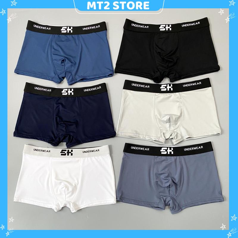 Quần lót nam sang trọng quần sì nam tính mềm mịn thoáng mát co giãn 4 chiều màu trắng, đen, xanh than, xám Quần Sịp Menswear Thun boxer sịp nam