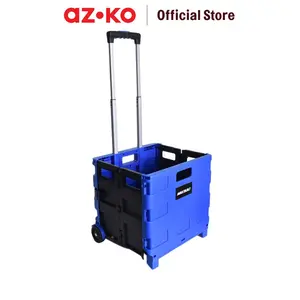 MAXBUILT TROLI LIPAT PORTABEL 25 KG - BIRU