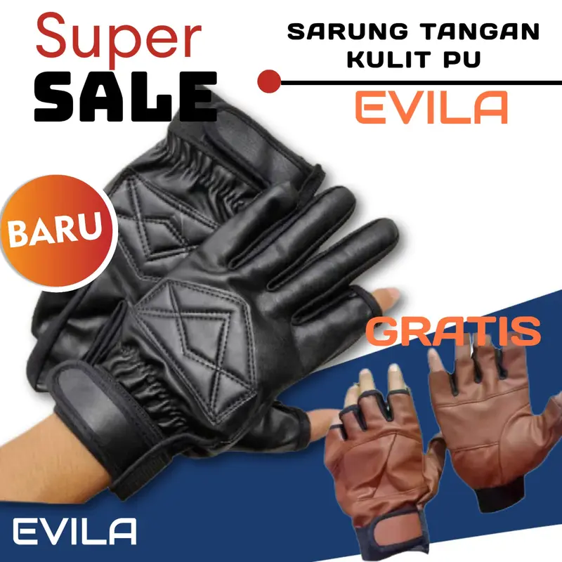 PROMO Beli 1 Gratis 1 Sarung Tangan Touchscreen Sarung Tangan Ojol Kulit PU 0