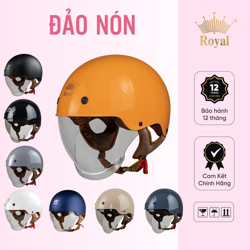 (Tặng áo mưa) Mũ bảo hiểm Royal M239 kính âm size M L XL XXL cho nam và nữ đi xe máy, mô tô - Đảo Nón Store - Helmet
