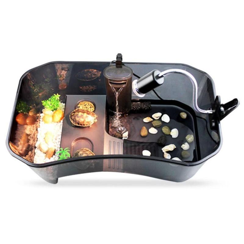 Turtle Habitat Basking Ramp Turtle Vivarium Box Open Type Square ...