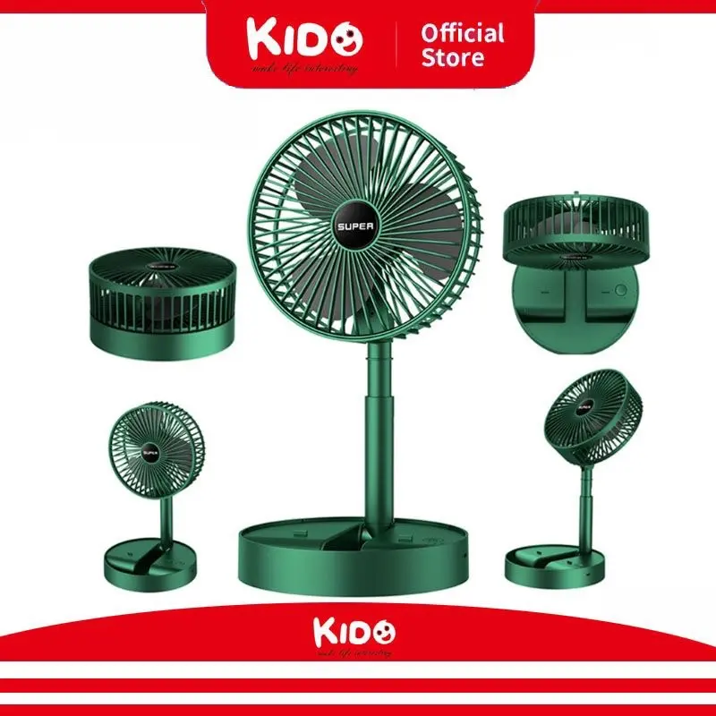 MINIFAN LIPAT PORTABLE PUTAR 180 USB / RECHARGEABLE FS21
