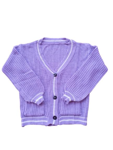 TETSU STORE  Sweater Cardigan Rajut Nakara Garis Tangan Anak / Sweater Rajut Anak Lucu Usia 2-12tahun 5