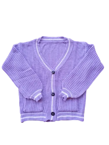 TETSU STORE  Sweater Cardigan Rajut Nakara Garis Tangan Anak / Sweater Rajut Anak Lucu Usia 2-12tahun 5