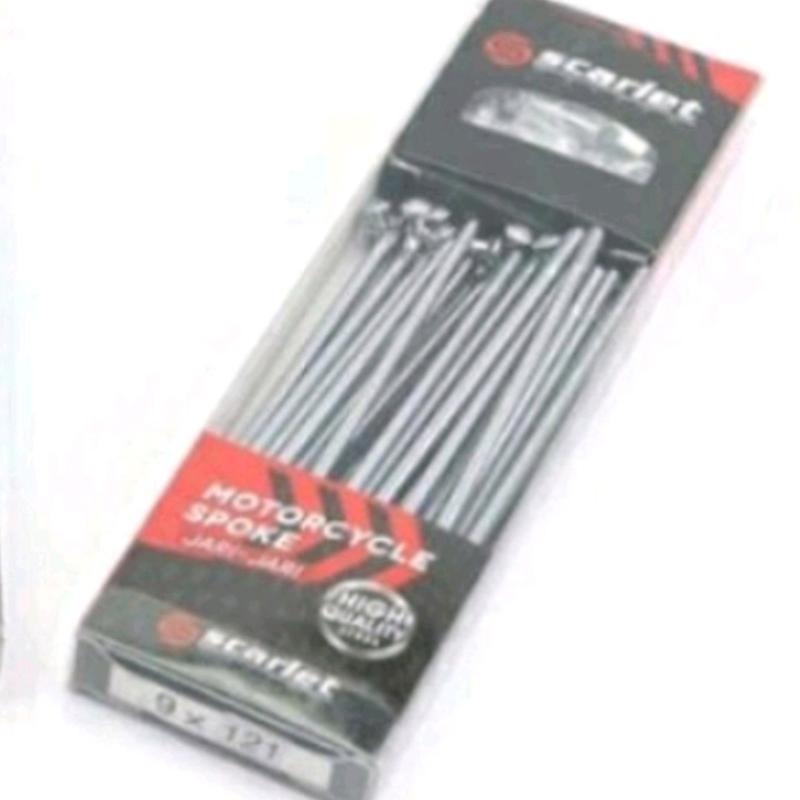 JARI2  RUJI JERUJI HITAM CROME GOLD 36' SPOKE ORIGINAL SCARLET UNIVERSAL,VIXION,FU,CB,MIO,VARIO,BEAT,NINJA,N MAX,AEROX,CBR,RX KING,SUPRA,KHARISMA,JUPITER,VEGA DLL 6