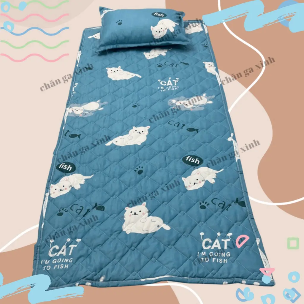 Chiếu văn phòng 3 trải sàn cao cấp có lớp chống trơn trượt ,Đệm du lịch size 90x200cm gấp gọn tiện lợi đa năng Nam