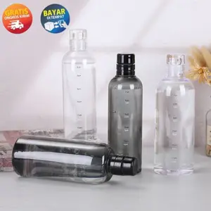 KP121 - BOTOL MINUM Hitam Putih AESTHETIC WATER BOTTLE TERMOS BOTOL BENING ESTETIK BOTOL MINUMAN PLASTIK BERKUALITAS PREMIUM