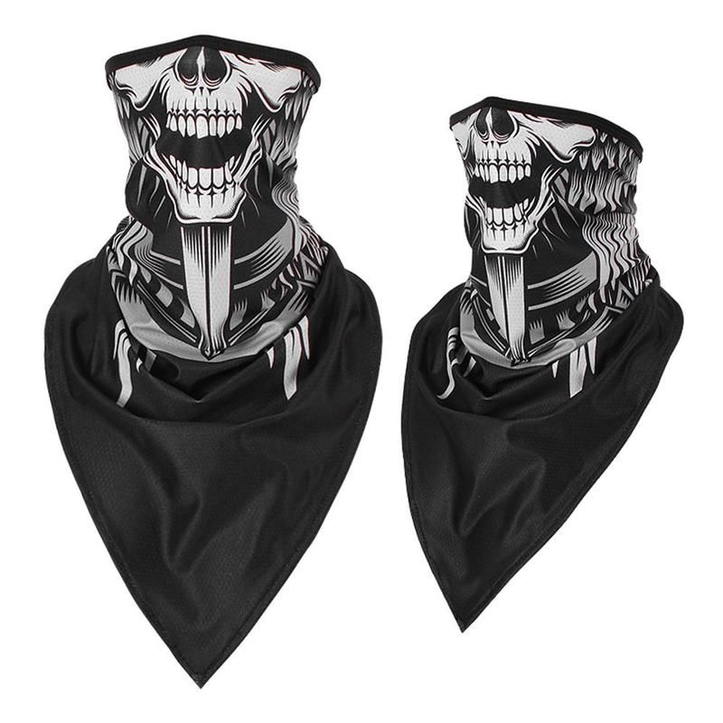 Skull Pattern Face Mask, 1 Count Breathable Neck Gaiter, Boho Style Sports Face Cover for Cycling Motorcycle Fishing Hiking 8