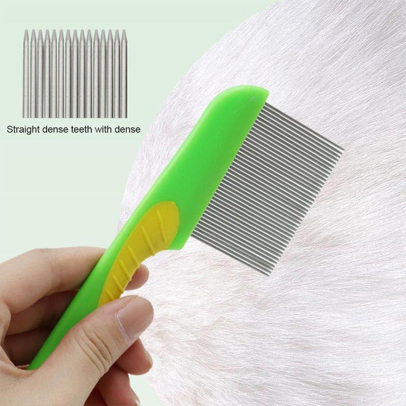 Product Introduction of Pet Flea Comb Dog Cat Hair Comb Stainless Steel Needle Comb Fur P9O2 15