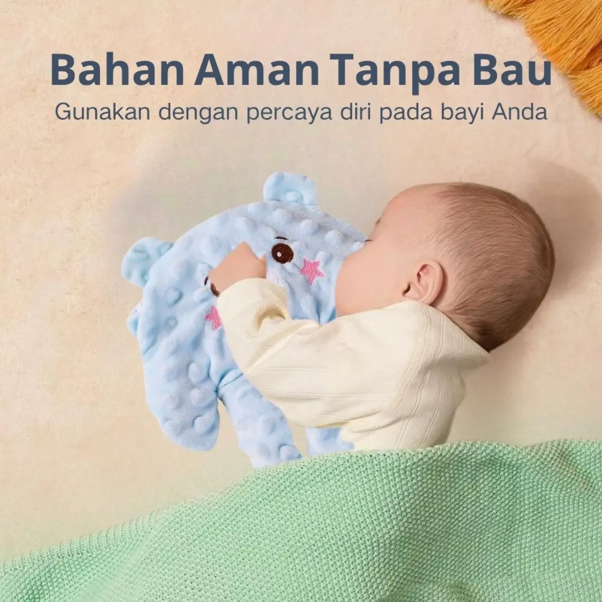 Boneka Penenang Bayi Otomatis dengan Pijatan Hangat & Sensor Tangis - 6 Mode Ayunan, Lagu & Getaran, Penghilang Rasa Cemas untuk Tidur Nyenyak Bayi 0-12 Bulan