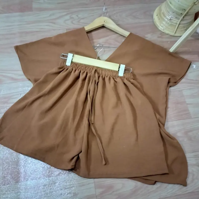 ONE SET NINA LONG SQUARE HOTPANTS CRINKLE AIRFLOW MUAT JUMBO LD 130 8