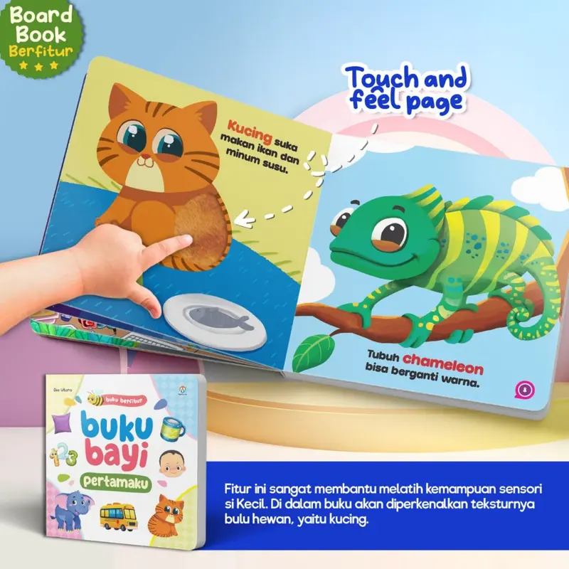 Buku Bayi 0 sampai 6 bulan Boardbook - Buku Bayi Pertamaku Berfitur Anak 7