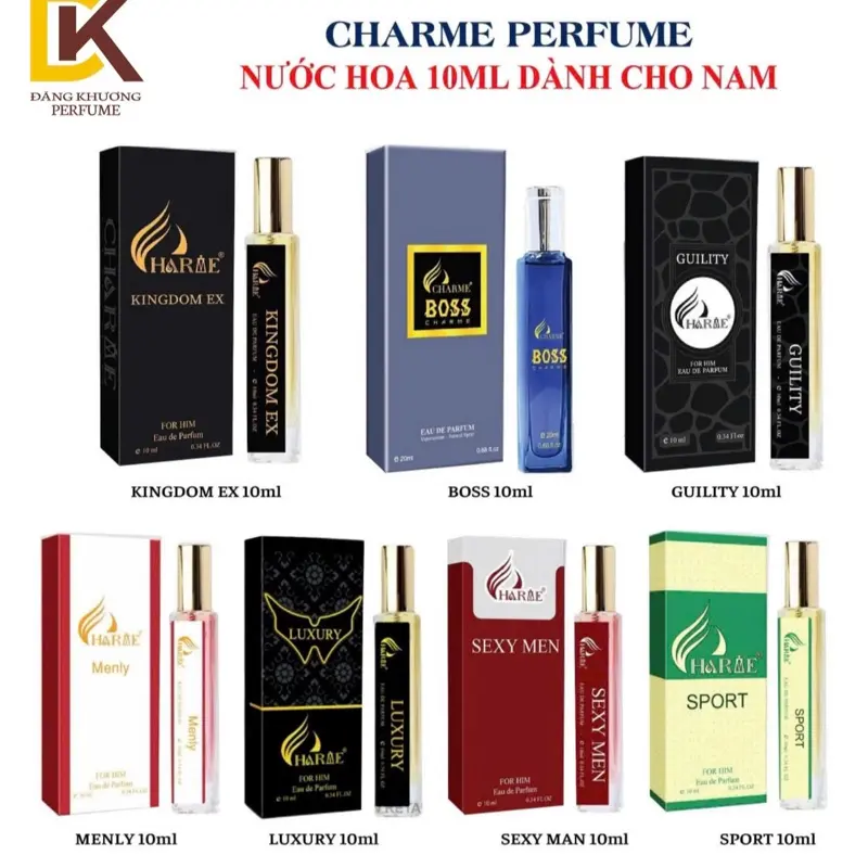 CHARRME PERFUME Nước Hoa 10ml dành Cho Nam xịt thơm perfume