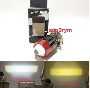 lampu utama LED x-case Laser Kipas H4 Projector premium Super terang Putih Putih AC DC