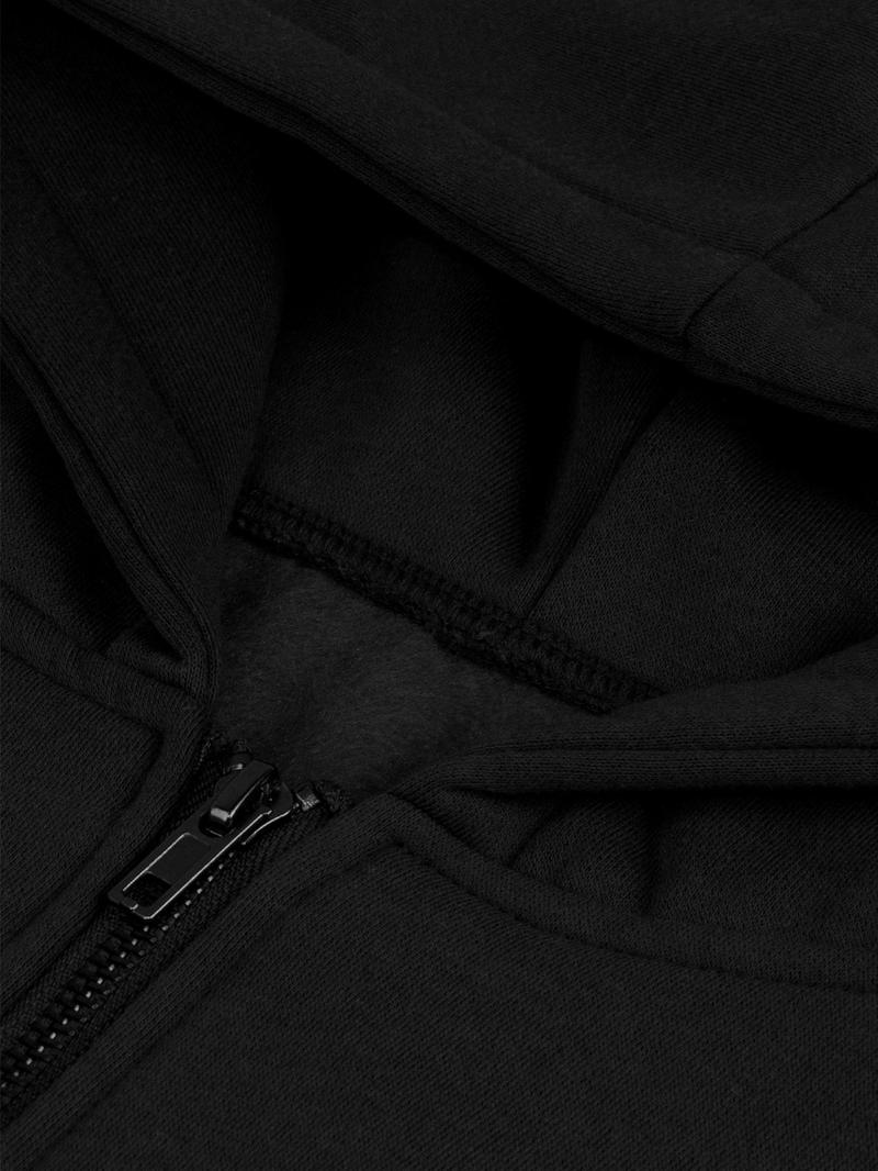 Product Introduction of Women's Solid Zip Up Drop Shoulder Hoodie, Casual Long Sleeve Hooded Sweatshirt for Fall & Winter, Women's Clothing for Daily Wear 14