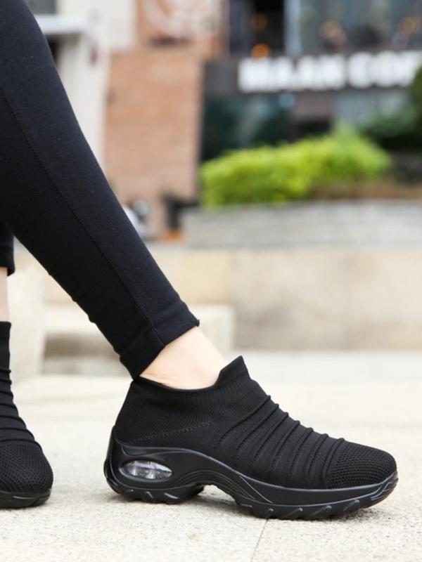 Women's Simple Leisure Style Design Plain Breathable Comfortable Sports Running Shoes, Casual Versatile Outdoor Slip on Sneakers & Trainers, All-match Commuter Shoes for Work & Daily Wear 3