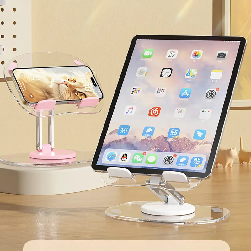 Stand Tablet For HUAWEI MatePad SE 11 11.5 Air 11.5"S T10 T10s SE 10.4 Pro 12.2 Inch 2024 PaperMatte OLED Case Casing HP Holder 360° Rotate Acrylic Standing Foldable Akrilik Karakter Lipat Portable Tab Universal 3