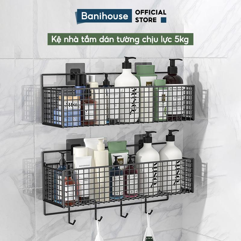 Kệ Dán Tường Đựng Đồ Nhà Tắm Đồ Đa Năng Banihouse Giá Đựng Đồ Nhà Tắm, Nhà Vệ Sinh Sữa Tắm Dầu Gội Kitchen Nhà Bếp