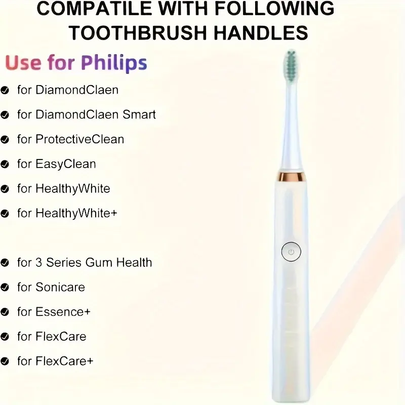 Đầu Bàn Chải Đánh Răng, Tương Thích Với Philips, Đầu Bàn Chải Thay Thế, Vỏ Bảo Vệ, Lông Bàn Chải Mềm, Đầu Thay Thế Bàn Chải Đánh Răng Điện, Để Bảo Vệ Sức Khỏe Răng Miệng 1