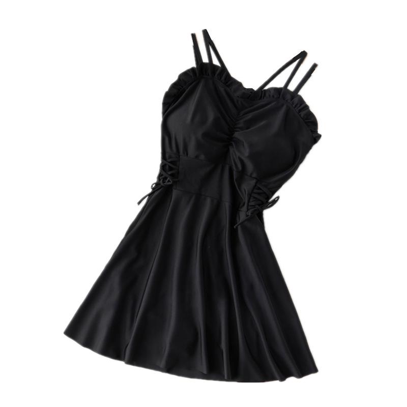 Product Introduction of Beachwear Solid Bikini Elegant One Bathing 2023 Women Swimsuit Swimwear Beach Korean Suit Conservative Piece Style 11
