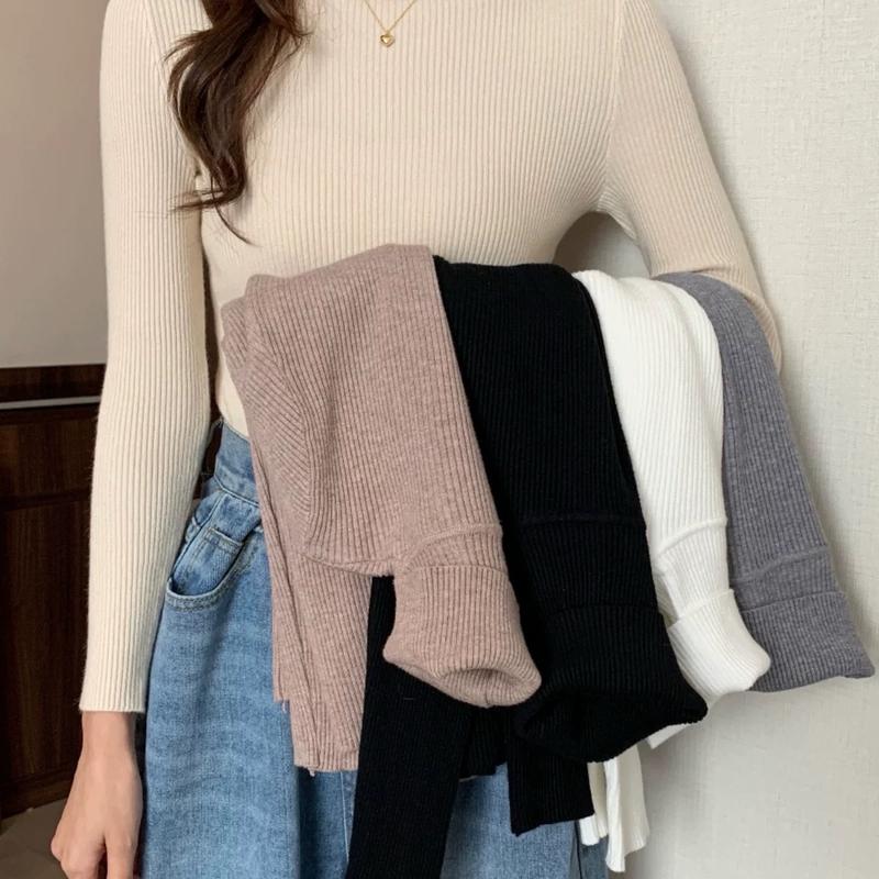 Áo Len Cổ Lọ Cao Cấp Nữ Áo Len Giữ Nhiệt Cổ Lọ Mềm Mịn Ấm Thu Đông Dáng Ôm Body Cổ Cao Hàng Quảng Châu Cao Cấp