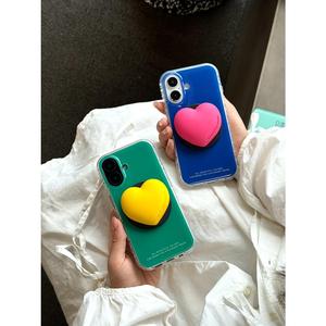 ขาตั้งแม่เหล็กแบบยืดไสลด์ถุงลมนิรภัยหัวใจ, INS, เข้ากันได้กับ Apple iPhone 16 Pro Max, ฝาครอบป้องกันซิลิโคน, ระดับไฮเอนด์, เหมาะสำหรับ 15/14 และ 13, ฝาครอบเต็ม, กันกระแทก, เคสป้องกัน, สำหรับผู้หญิง, มาใหม่