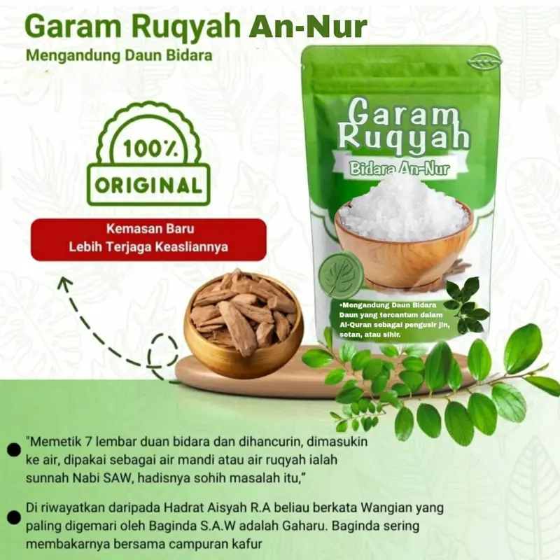 Garam Ruqyah Bidara An Nur 300gr - Original Dan Siap Pakai Buy 2 Free 1 Sudah di Asmak 1