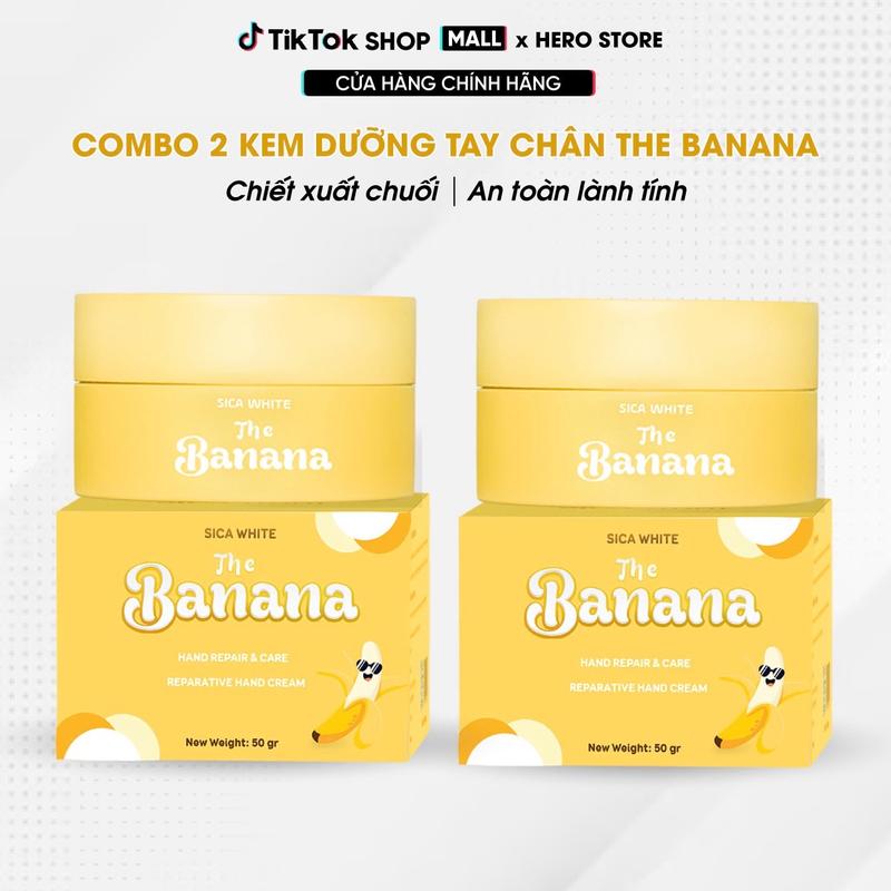 H58 - COMBO 2 HŨ: Kem Dưỡng Ẩm Da Tay Chân THE BANANA 50g - Hỗ Trợ Mềm Mịn Dưỡng Ẩm Chuyên Sâu Cho Da Tay Chân Gót Chân Nhạy Cảm
