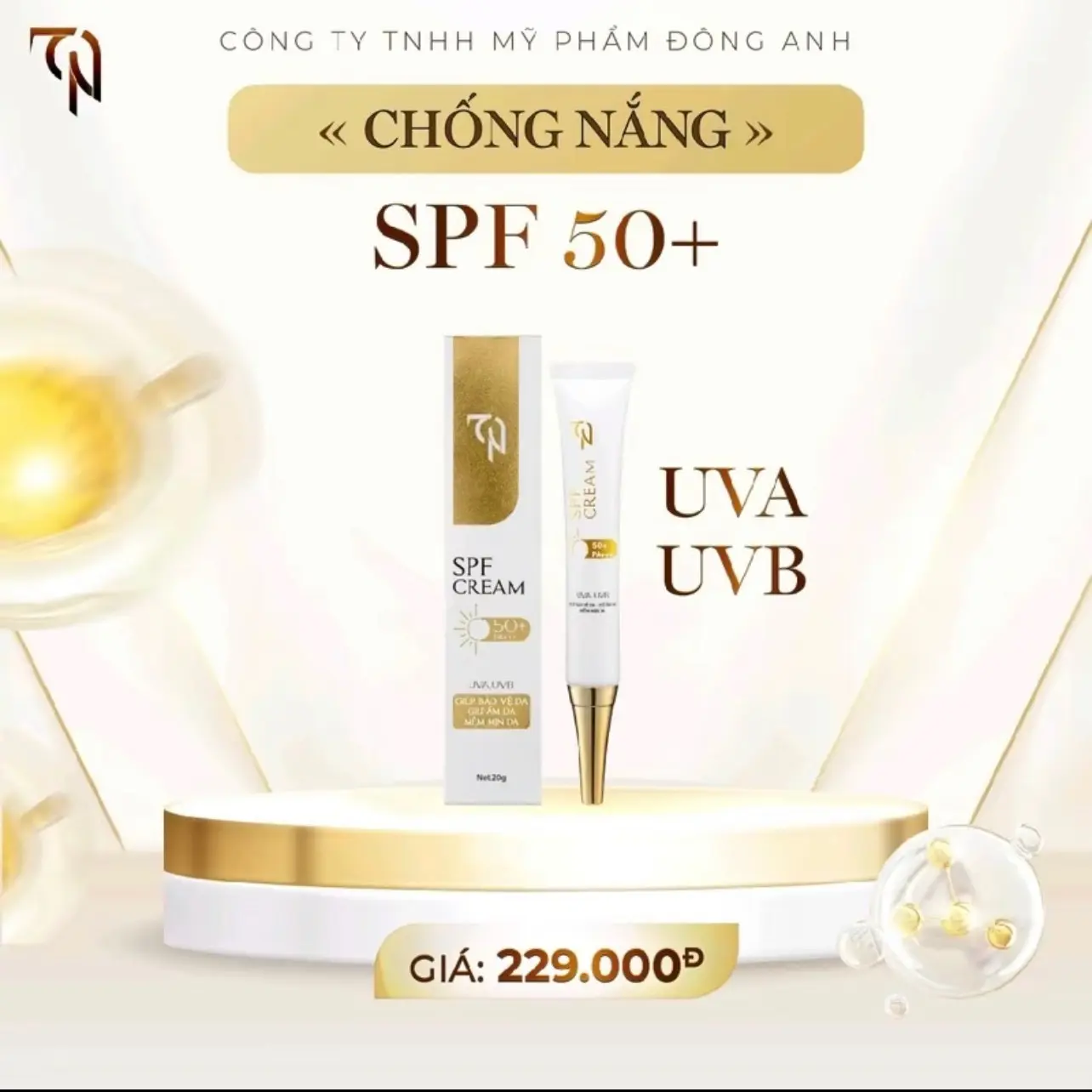CHỒNG NẮNG COLLAGEN x3 ..SPF  50 +…ĐA  .Hỗ Trợ ngăn ngừa tia UV ánh nắng mặt trời ( tuýt 20g )