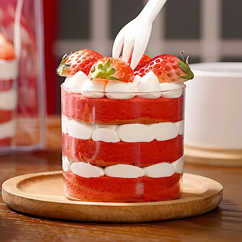 1 Cốc LC 2016 200ml Đựng Bánh Kem Moussu, Tiramisu, Kem tươi 0