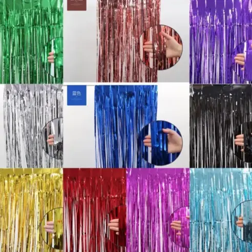 Party Kingdom Foil Curtain 1x2 Meters Party Back Ground Decoration Backdrop