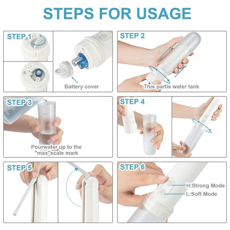 Portable Modern Water Bidet, 1 Count Foldable Personal Travel Bidet with 2 Pressure Option, Bathroom Accessories Electric Sprayer Toilet for Reduces Toilet Paper Usage By 50%/soothing Postpartum Care/perineal & Hemmoroid Treatment, Hygiene Products 6